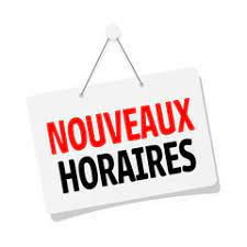 CHANGEMENT D'HORAIRE